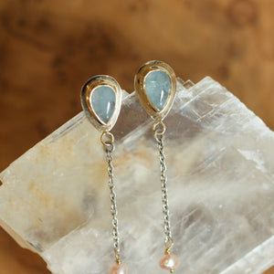 Aquamarine Posts - Aquamarine Earrings - Aquamarine Studs - March Birthstone