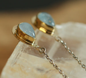 Aquamarine Posts - Aquamarine Earrings - Aquamarine Studs - March Birthstone