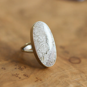 Beautiful, Crazy Lace Agate Ring - .925 Sterling Silver - Silversmith Ring - Minimal Agate Ring