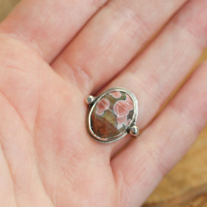 Ocean Jasper Chloe Ring - .925 Sterling Silver - OOAK Silversmith Ring - One of a Kind Ring