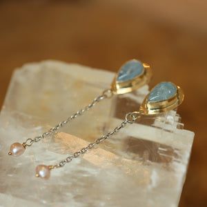 Aquamarine Posts - Aquamarine Earrings - Aquamarine Studs - March Birthstone