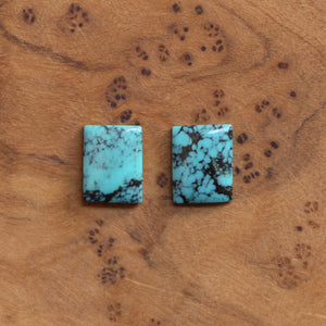 Piper Earrings - Old Stock Turquoise - Turquoise Drop Earrings - .925 Sterling Silver - Dainty Threader Earrings