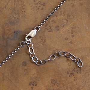 White Buffalo Hanging Rock Necklace - White Buffalo Necklace - .925 Sterling Silver