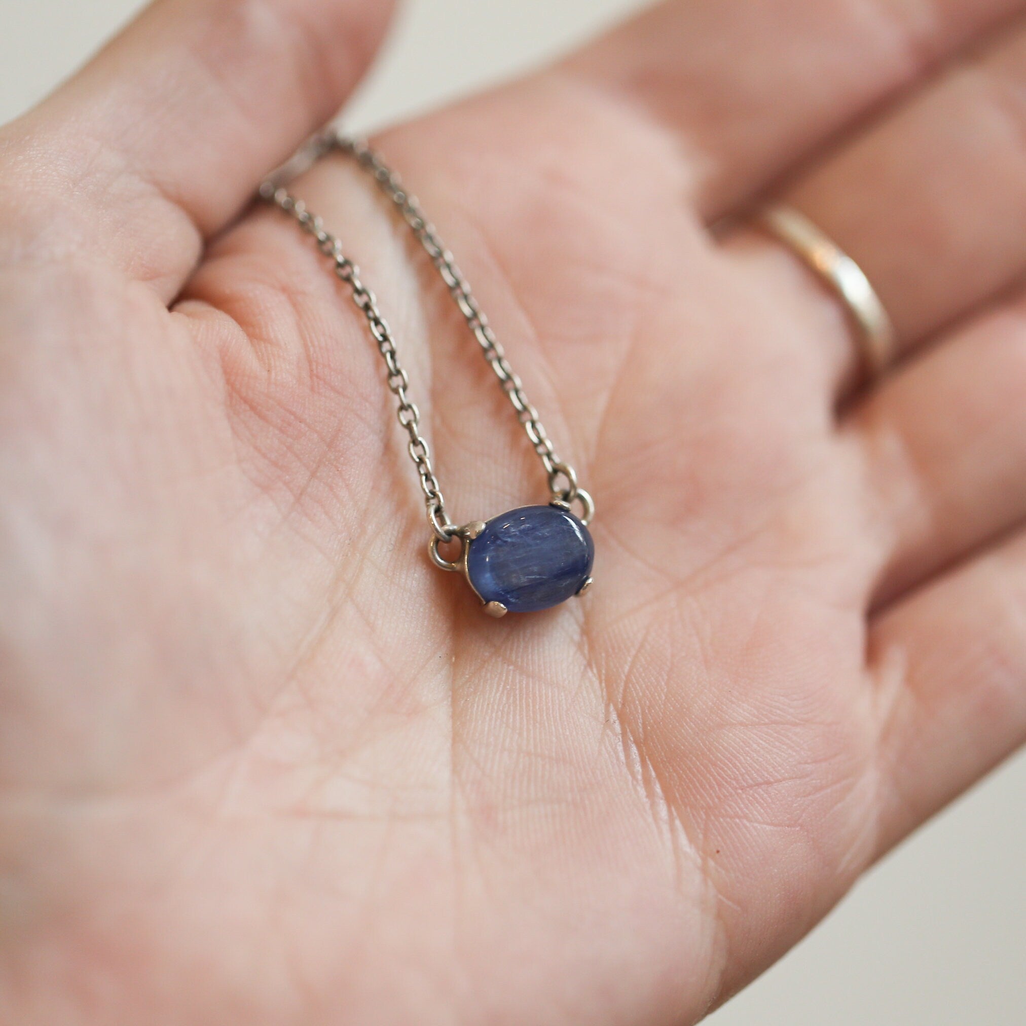 D3014 - 117.5cts Blue Kyanite Necklace,Nugget Kyanite Pendant,Healing Stone