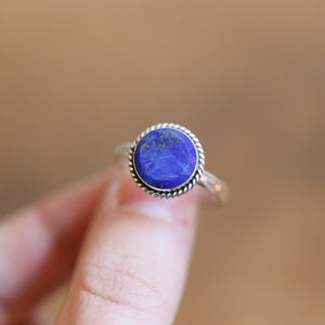 Blue Lapis Lazuli Ring - Silversmith Ring - Lapis Silver Ring - Sterling Silver