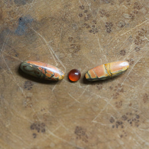 Red Creek Jasper Dragonfly Necklace - Carnelian .925 Sterling Silver Pendant