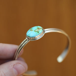 Sonoran Gold Turquoise Bracelet - Turquoise Cuff Bracelet - Turquoise Bangle - Choose your Stone