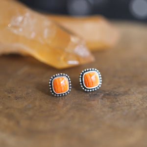 Chilli Pepper Posts - Spiny Oyster Posts - Spiny Oyster Earrings - Orange Stud Earrings