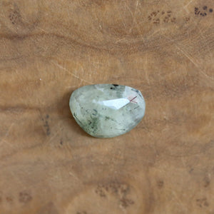 Prehnite Hanging Rock Pendant - Green Prehnite Pendant - Prehnite Necklace - Sterling Silver
