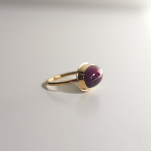 14K Ruby in Zoisite Ring - 14KT Gold Ruby Ring - Solid Gold Ruby Ring - Hammered Ruby Ring - Pick Your Stone