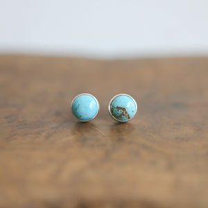 Ready to Ship - Turquoise Posts - American Turquoise Earrings - 10mm Turquoise Studs