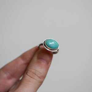 East West Turquoise Ring - Sterling Silver Ring - Ready to Ship - OOAK
