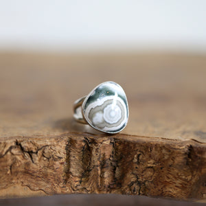 Chunky Ocean Jasper Ring - Choose Your Stone - .925 Sterling Silver