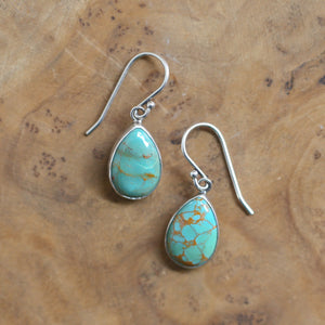 Ready To Ship - Turquoise Drop Earrings - Choose Your Pair - .925 Sterling Silver